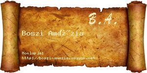 Boszi Amázia névjegykártya